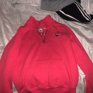 vs pink quarter zip